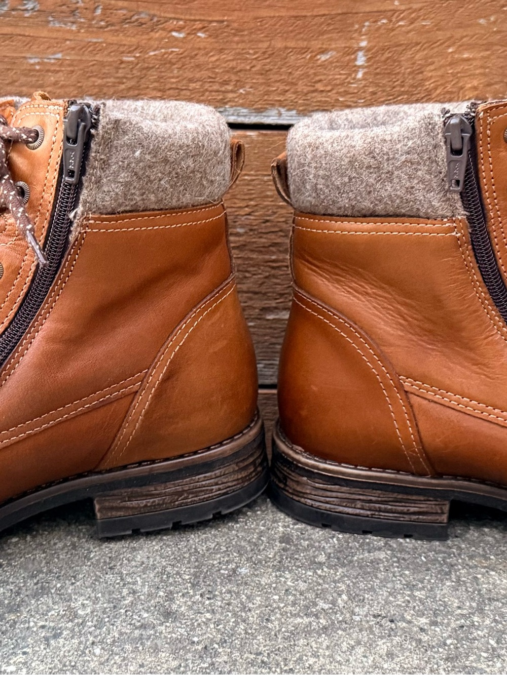 Taos Cutie Boots Women 41 /10-10.5 Casual Lace Up & Zip Ankle Boot Brown Leather - Picture 5 of 10